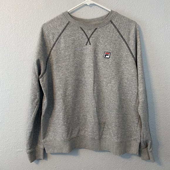 Fila Marled Gray Long Sleeve Sweatshirt with Logo Size XL - Picture 1 of 7